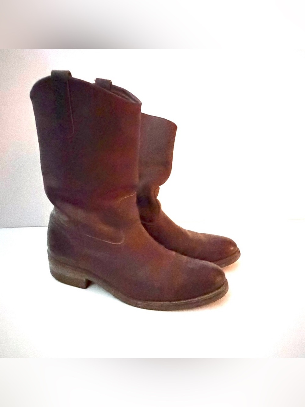 VGUC * Vintage LL Bean Brown leather Roper Boots (9 1/2)